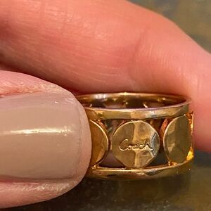 Coach gold plated circle band